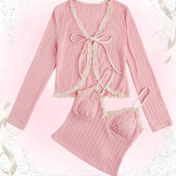 Kawaii Butterfly Cami With Cardigan - Picture 1 of 2